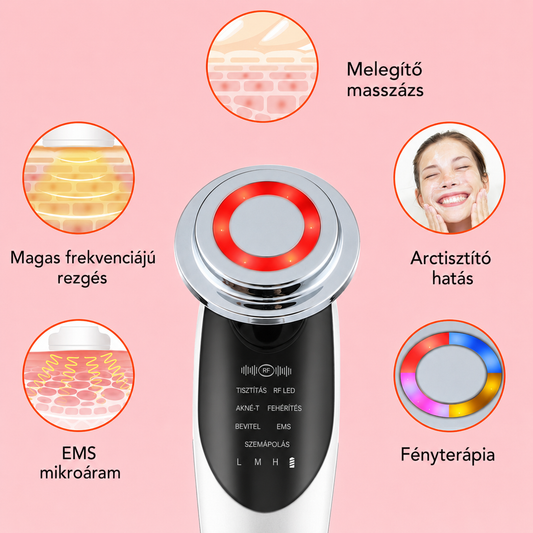 7 az 1-ben EMS arctisztító és arcmasszírozó